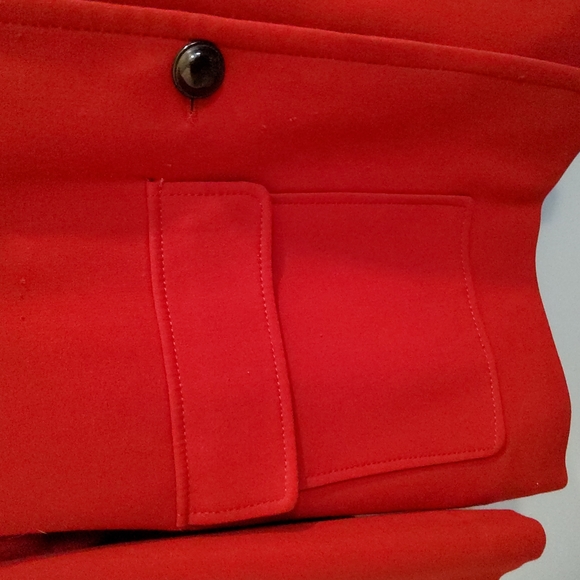 Worthington red pea coat size large - Picture 5 of 7